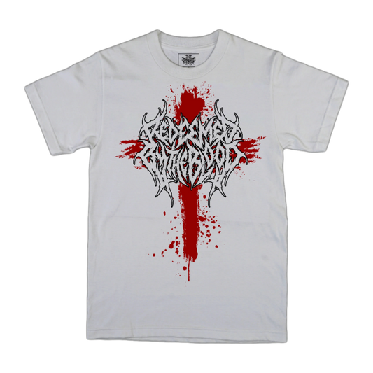 Redeemed by the Blood Cross design White